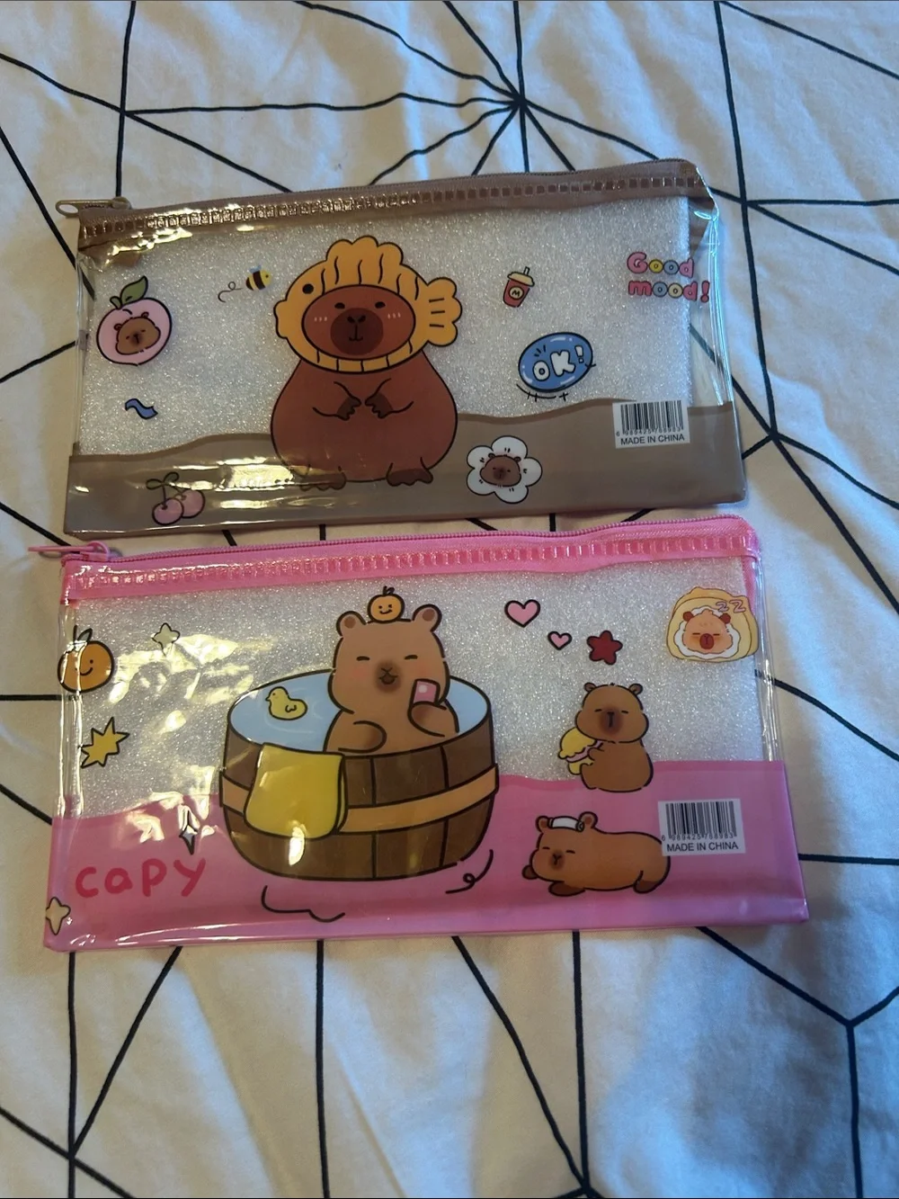 Small Pets Clear Accessory Pouch — Pink, Blue, Green, Brown